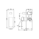  Bộ trộn điều hướng 1 đầu ra gắn tường bằng đồng Alice - 301509a 