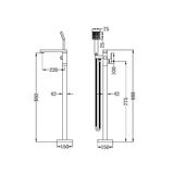  Vòi bồn tắm gắn sàn có sen cầm tay bằng đồng Alice - 310703a 