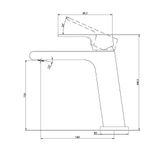  Vòi chậu lavabo cao 169mm bằng đồng Biane - RN321501 