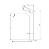  Vòi chậu lavabo cao 273mm bằng đồng Biane - RN321501a 