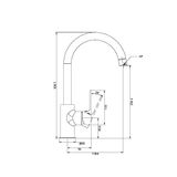  Vòi bếp rửa chén bát bằng đồng Biane - 321506 