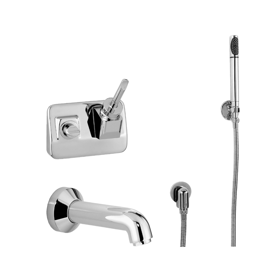  Vòi bồn tắm có vòi sen cầm tay gắn tường bằng đồng Box - 3254MC 