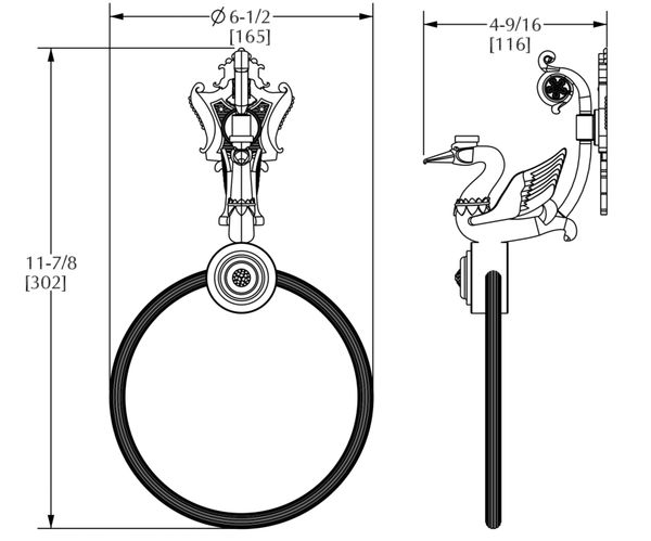  Móc tròn treo khăn Swan - 3421 