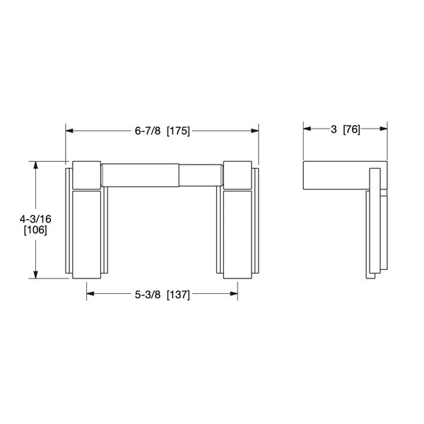  Móc treo giấy vệ sinh không nắp chụp Apollo Stone bằng đồng - 3457-DP-RKCR 