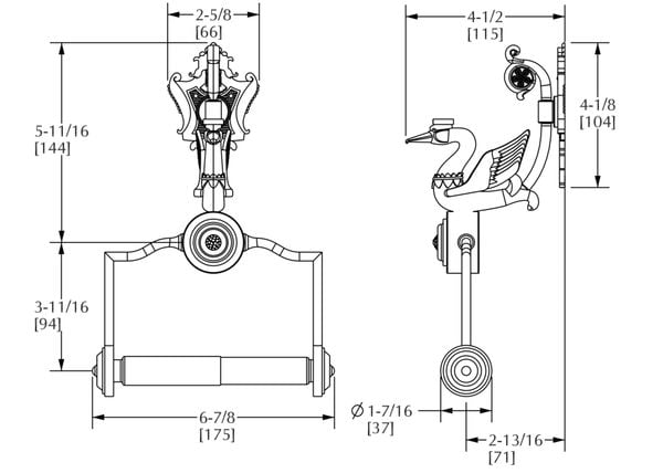  Móc treo giấy vệ sinh không nắp chụp Swan - 3511 