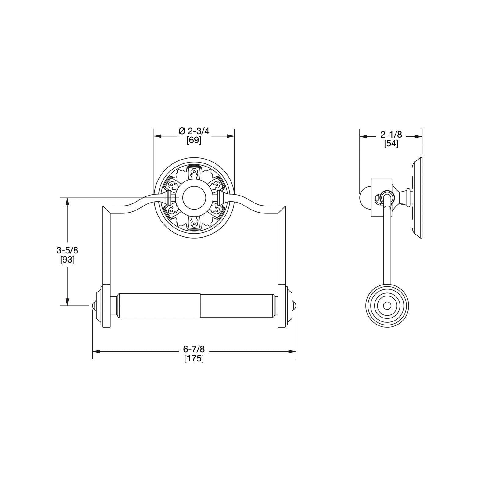  Móc treo giấy vệ sinh không nắp chụp Filigree - 3519 