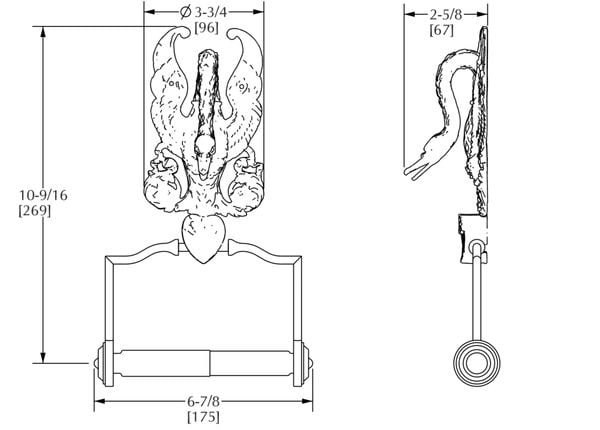  Móc treo giấy vệ sinh không nắp chụp Imperial Swan - 3520 