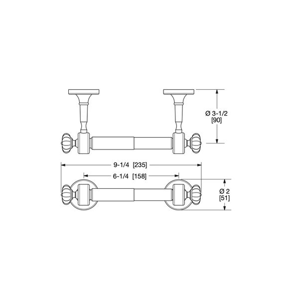  Móc treo giấy vệ sinh không nắp chụp Melon bằng đồng - 3532-DP 