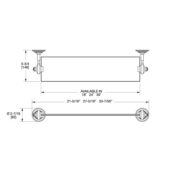  Kệ kính treo tường 610mm Acanthus - 3669S-24 