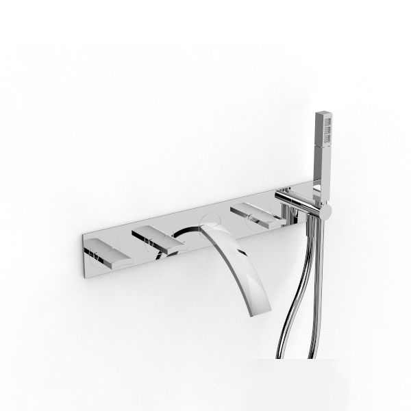  Vòi bồn tắm năm lỗ gắn tường Moon bằng đồng - 3900GVI050 