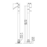  Vòi chậu rửa mặt chân dài Moon bằng đồng - 3900T100A00 