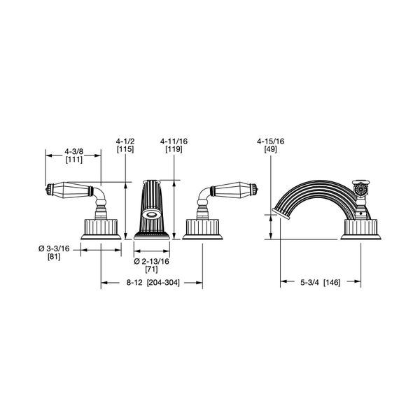  Vòi chậu lavabo cổ điển Jasper SW bằng đồng - 1029BSN813-JASP 