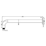  Tay sen gắn tường dài 400mm bằng SS316L Zenne - RN509 