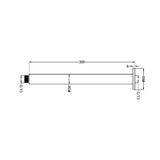  Tay sen âm trần dài 300mm bằng SS316L Zenne - RN510 