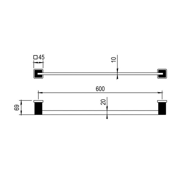  Thanh treo khăn tắm 600mm Myriad - 55611 