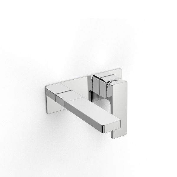  Vòi chậu rửa mặt gắn tường 200mm Qquadro bằng đồng - 5700MLI040 