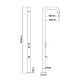  Sen cây ngoài trời có vòi rửa chân bằng stainless steel - 60002 