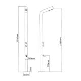  Sen cây ngoài trời có vòi rửa chân bằng stainless steel - 60003 
