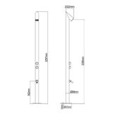  Sen cây ngoài trời có vòi rửa chân bằng stainless steel - 60005 
