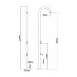  Sen cây ngoài trời có vòi rửa chân bằng stainless steel - 60029 