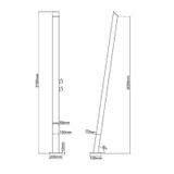  Sen cây ngoài trời có vòi rửa chân bằng stainless steel - 60037 