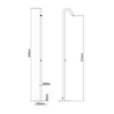  Sen cây ngoài trời chỉ có nước lạnh với ống nước lộ thiên bằng stainless steel - 60061 