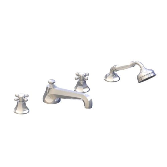  Vòi bồn tắm năm lỗ cổ điển bằng đồng Ascott - 62464 