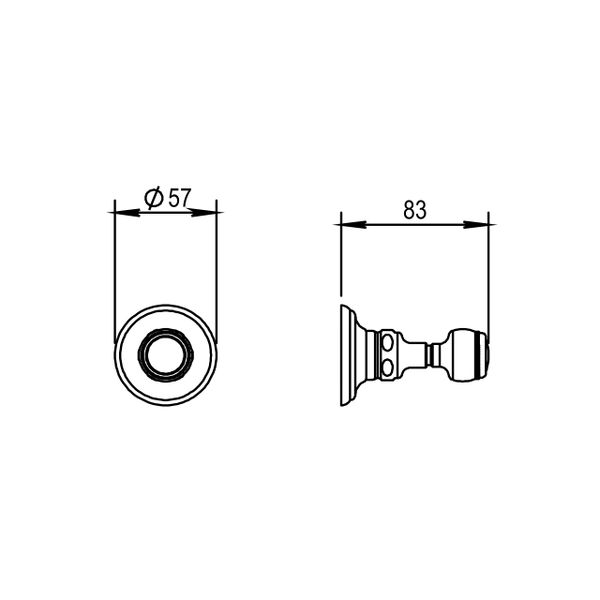  Móc treo áo phòng tắm cổ điển bằng đồng Julia Victoria - 63613 