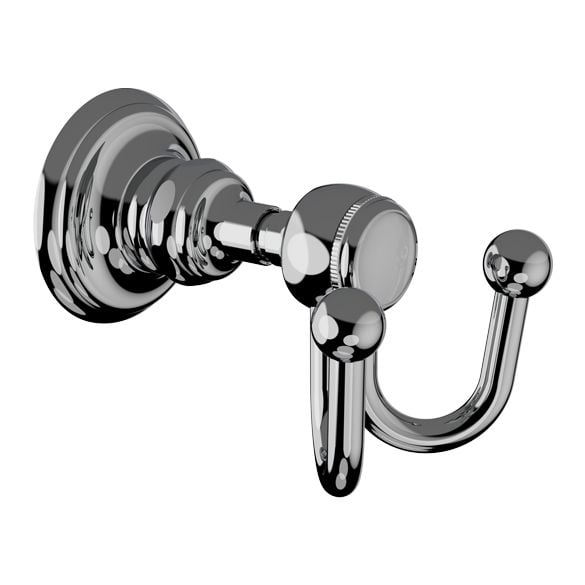  Móc đôi treo áo phòng tắm cổ điển bằng đồng Julia Victoria - 63614 