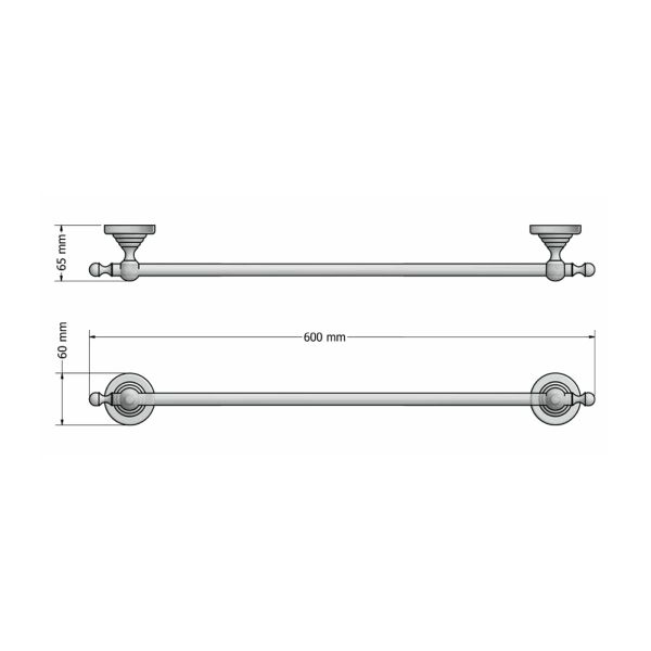  Thanh treo khăn tắm 600mm Elina - 6504 