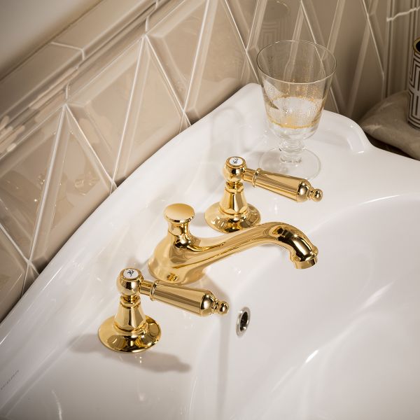  Vòi chậu rửa mặt ba lỗ cổ điển bằng đồng Daytime Style - 69105 