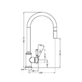  Vòi rửa chén bát đầu vòi kéo ra bằng đồng Kory - 69210802 