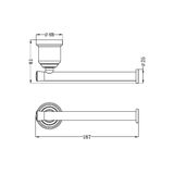  Móc treo giấy vệ sinh không nắp chụp bằng đồng Kory - 6986 