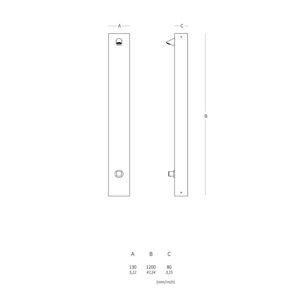  Sen cây gắn tường ngoài trời bằng AISI 316L stainless steel (chống thời tiết đại dương) - AQAL83 
