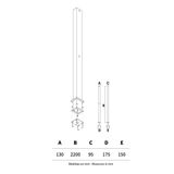  Sen cây ngoài trời bằng AISI 316L stainless steel (chống thời tiết đại dương) có vòi rửa chân - AQA86 