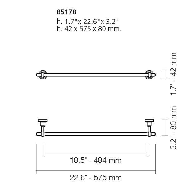  Thanh treo khăn tắm 575mm Scala - 85178 