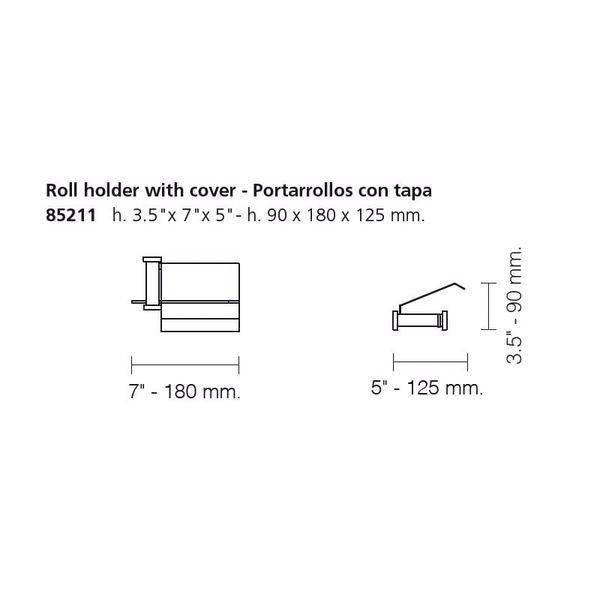  Móc treo giấy vệ sinh có nắp chụp Serie Black - 85211 