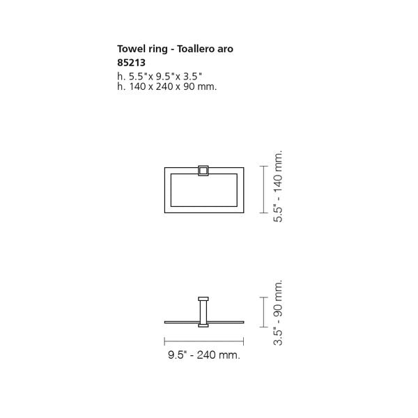  Móc treo khăn tắm Gaudi Square - 85213 