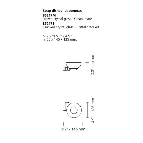  Đĩa xà bông tắm treo tường Serie Black - 85217M 