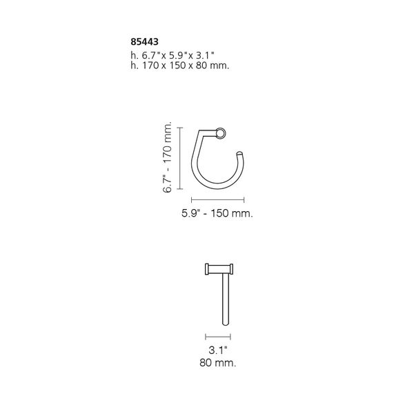  Móc treo khăn tắm 150mm Gaudi - 85443 