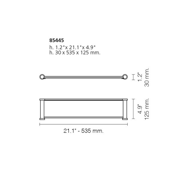  Kệ kính treo tường phòng tắm 535mm Gaudi - 85445 