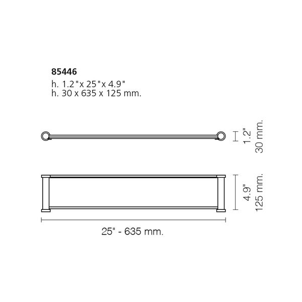  Kệ kính treo tường phòng tắm 635mm Gaudi - 85446 