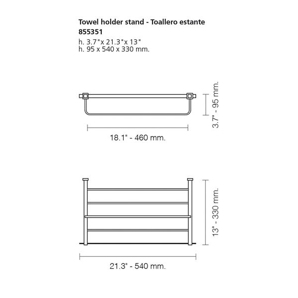  Kệ khăn tắm treo tường Star Light Square - 855351 