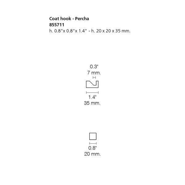  Móc treo áo phòng tắm Moon Light Square - 855711 