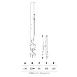  Sen cây ngoài trời bằng AISI 316L stainless steel (chống thời tiết đại dương) có vòi sen cầm tay - AQA86F 