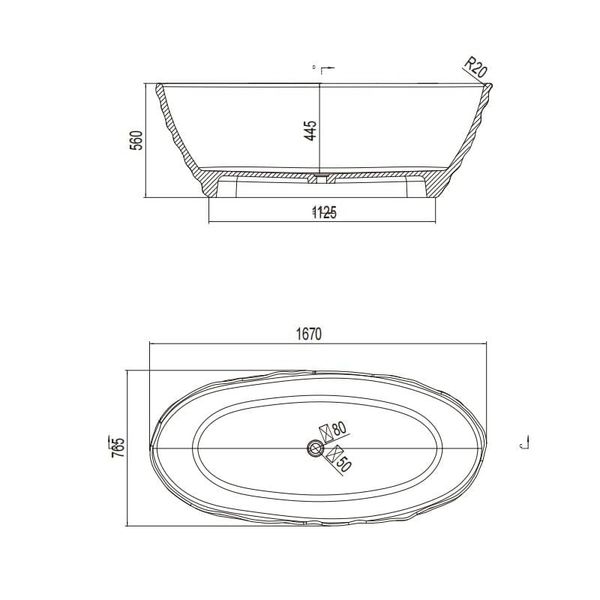  Bồn tắm trong suốt - 8851-Orange 