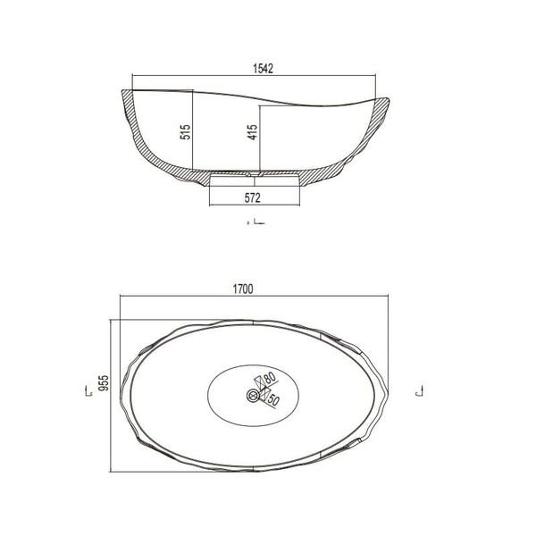  Bồn tắm trong suốt - 8852-Green 