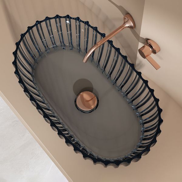  Chậu lavabo đặt bàn trong suốt - 8877TA 