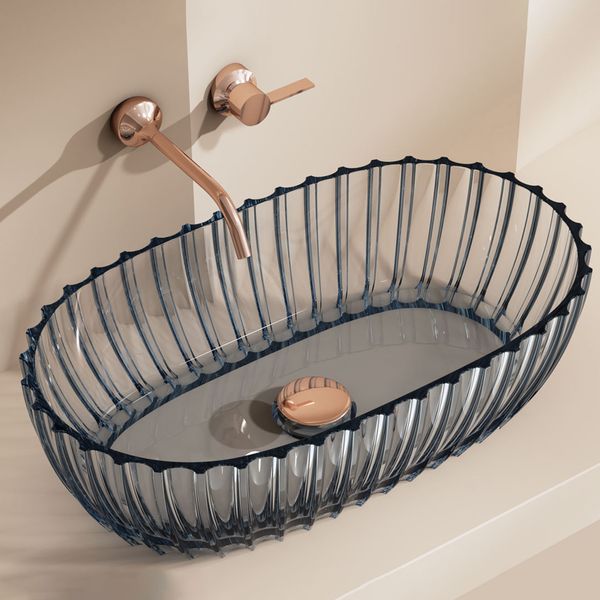  Chậu lavabo đặt bàn trong suốt - 8877TA 