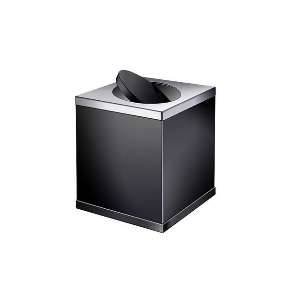  Thùng rác phòng tắm nắp lật bằng đồng Serie Black - 89712 